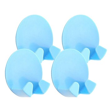 iSFun 居家收納 牆上掛勾插頭架 藍色 2組 - 免釘牆壁、多用途收納、簡約時尚