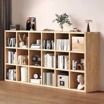 HappyLife 全實木3層18格書櫃 Y11765