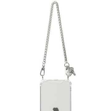 韓國 PHONO PHONO 金屬手機背帶 霧面心型鎖匙 短