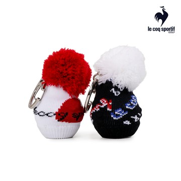 【LE COQ SPORTIF GOLF公雞高爾夫】毛帽造型吊飾(一組兩入可放1顆高爾夫球)QLU0J700