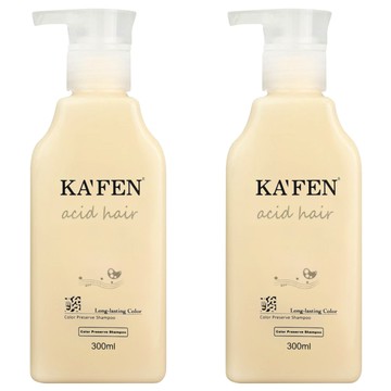 KA'FEN 卡氛 亞希朵 酸蛋白護色洗髮精 修護受損髮質 展現頭髪迷人光澤  300ml  2瓶