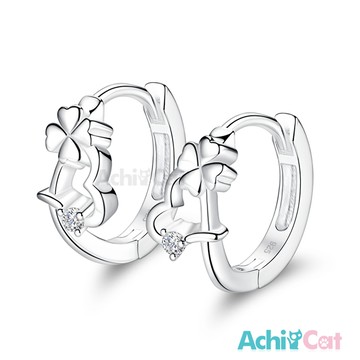 925純銀耳環．幸福來臨．愛心．易扣耳環．GS7113