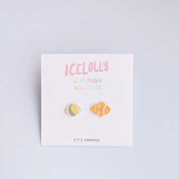 手繪熱帶魚耳针