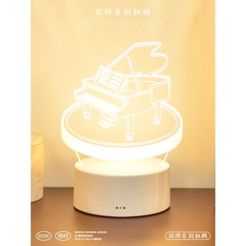 樂器鋼琴小夜燈臥室浪漫燈led床頭玩手機小臺燈usb充電微光睡眠燈