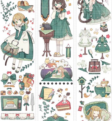 古董玩偶 PET 和紙膠帶