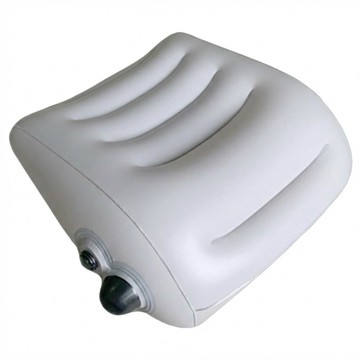 ANTIAN PVC植絨按壓式充氣護腰靠墊/旅行便攜收納腰靠枕/3D緩衝減壓辦公室座椅靠墊  15 x 9 x 8cm  深灰色