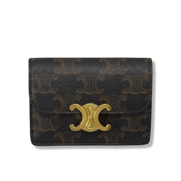 Celine 凱旋門 單層卡包/名片夾 (老花) Triomphe Canvas