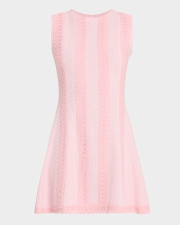 Modern Fit Scalloped-Trim Knit Mini Dress
