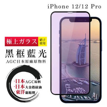 IPhone 12 12 PRO  保護貼 日本AGC全覆蓋玻璃黑框藍光鋼化膜