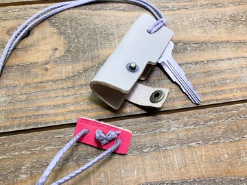 OTONA Cool豎向輪廓灰色深藍大人鑰匙鏈鑰匙鏈鑰匙套脖子OKK-HNR-H