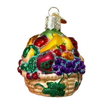 Old World Christmas 復古水果籃 玻璃飾品 聖誕飾品 古董