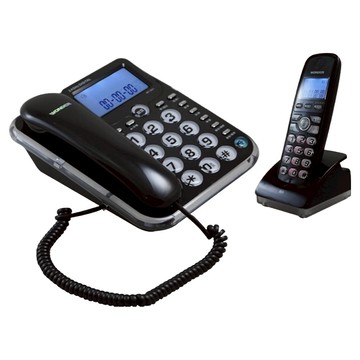 wonder 旺德電通 2.4G來電顯示數位無線子母電話機 黑色  WT-D01