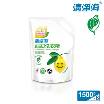 清淨海 檸檬系列環保洗衣精補充包 1500g（6入組）_廠商直送