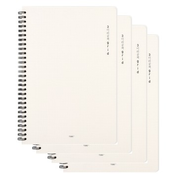 tobe PP多功能筆記本 B5 方格 4入  4個  白色