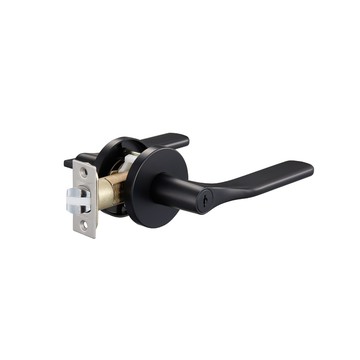 Kwikset 日規房門板手鎖 平光黑 930900