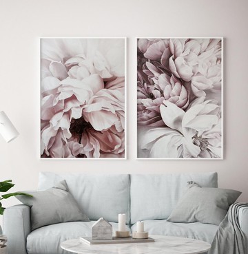 牡丹畫 | 大型花卉畫 | 粉紅花卉畫 粉紅牡丹套裝