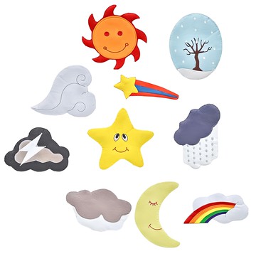 Kelvin 1 小凱撒 加大型 1組 - 兒童玩具 居家裝飾  天氣情境組件 多色