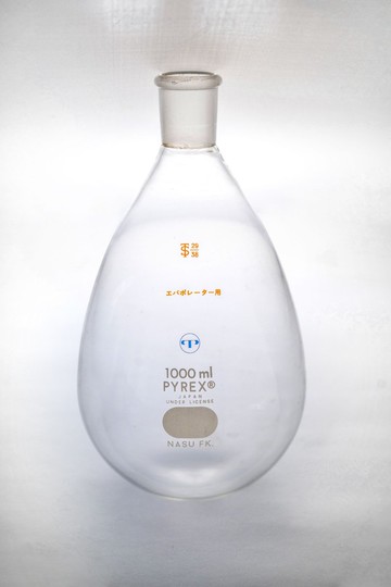 日本製 中古 PYREX 1000ml 平底茄形玻璃燒瓶 台灣免運