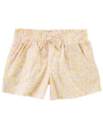 Kid Floral Pull-On Slub Shorts