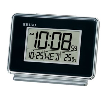 seiko SK037 精工鐘 (QHL068K) 多功能雙鬧鐘長方形電子鬧鐘(黑)/9*12.7*5.8 cm｜樂天全館特惠中★指定刷卡回饋10%