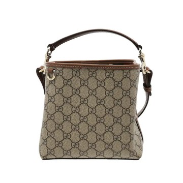 GUCCI 815118 雙字老花帆布水桶包斜背包 / 迷你 /