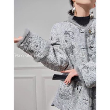 Plum Jan/新中式外套秋冬款小個子獨特超好看國風女裝2026年新款