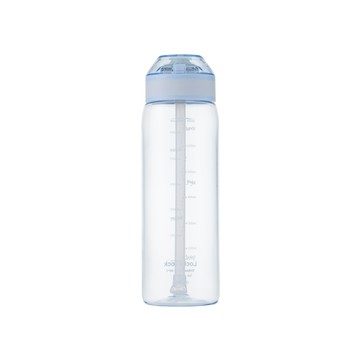 樂扣樂扣清透彈蓋吸管水壺800ml-淺藍
