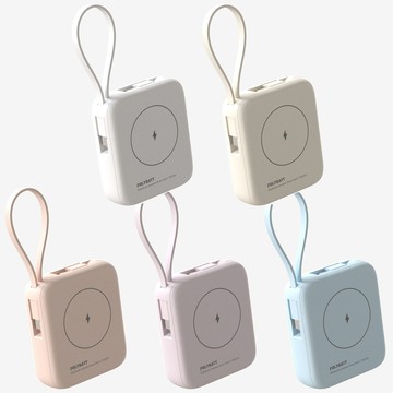 POLYBATT 台灣製造 10000mAh 20W 自帶雙線/數顯/磁吸無線快充行動電源(T10)