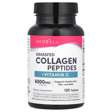 NeoCell, 草飼膠原蛋白肽 + 維生素 C，120 片