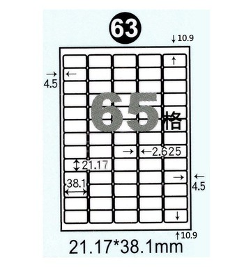 阿波羅 WL-9265A / WL-9665A 三用電腦標籤 (A4) (65格)【APP滿額下單10%點數(單一帳號最高5000點)】1/31止
