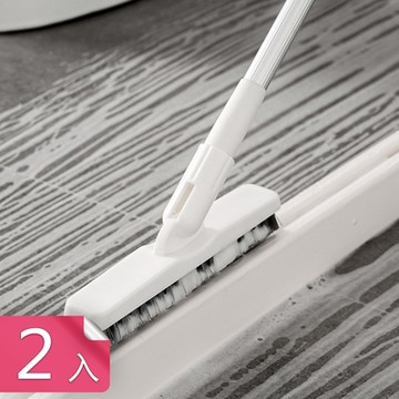 【荷生活】V字刷頭可伸縮牆角縫隙刷 浴室45度死角清潔地板刷-2入