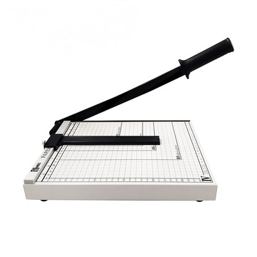 mbs 萬事捷 鐵製裁紙機 A4 12吋x10吋 手壓式附擋尺  NO.829-4