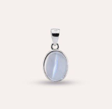AND 月光石 貓眼 白色 橢圓 7*9mm 墜子 蛻變系列 Ovalhalo P