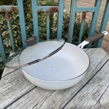 外貿尾貨28cm加厚星鉆陶瓷不粘炒鍋無煙炒菜加厚牛排煎鍋灶具通用