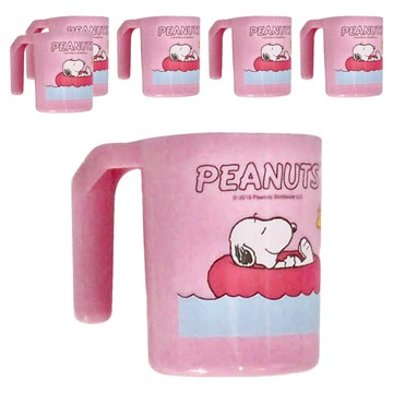 PEANUTS 史努比牙刷杯-泳圈(SP-701-10)  粉紅  6個