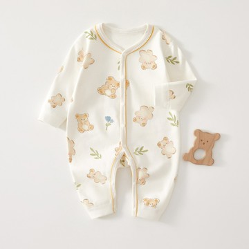 嬰幼兒連體衣春秋裝四季哈衣新生兒純棉外出衣服寶寶秋衣童裝爬服鑫弘-萌寶童裝可開發票