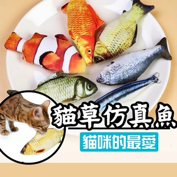 【隔日到貨】仿真魚 貓咪玩具 貓草玩具 仿真魚抱枕 假魚 貓薄荷玩具 逗貓玩具 貓抱枕