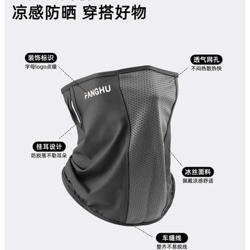 台灣出貨👑冰絲防曬面罩全臉 防紫外線面罩 掛耳面罩 夏季全臉臉罩 防風圍脖摩托車頭套 戶外騎行面巾 面罩圍脖 外送員必備