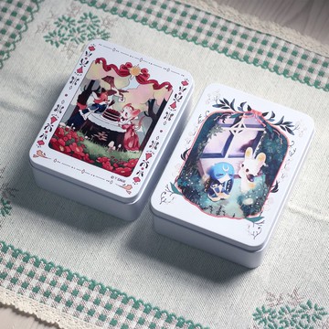 原始插圖印刷鐵盒