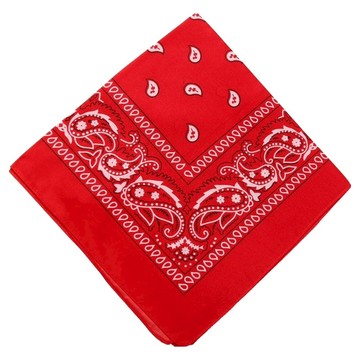 Afecto 佩斯利圖案兩用頭巾  紅色  55 x 55 cm