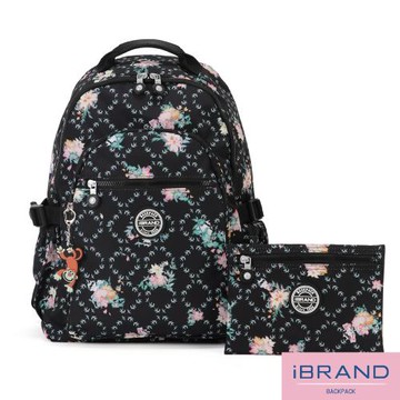 iBrand後背包 簡約超輕盈尼龍口袋後背包-喵星花園