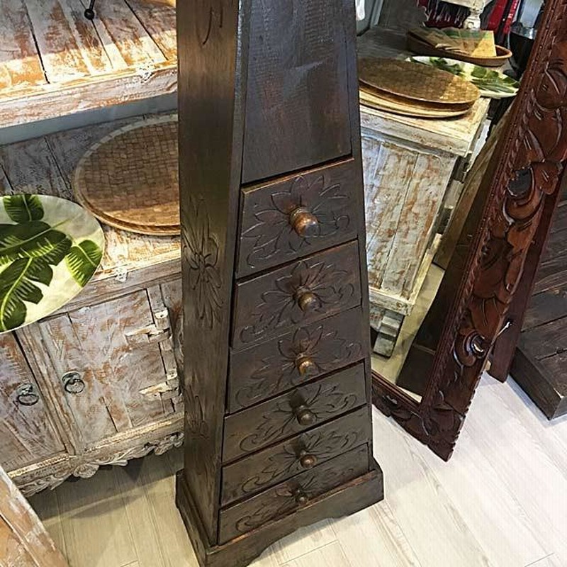 バリ家具　ピラミッドチェスト バリ家具ピラミッドチェスト