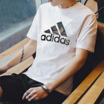 阿迪達斯短袖男官方旗艦夏季透氣體恤純棉運動半袖休閑男士T恤潮