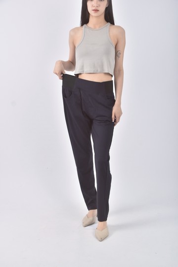 (S) 衣芙高腰藍色長褲