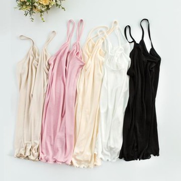 出口新款薄款桑蠶絲真絲兩面針織女士打底衫真絲 小吊帶背心