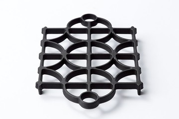 鑄鐵瓶敷【角格子】