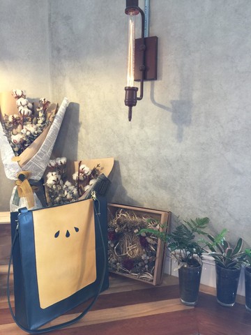 小玉西瓜手提/斜背包 皮革手工縫製