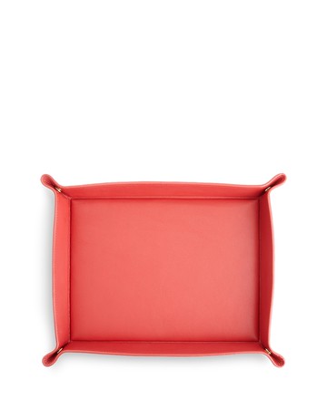 Royce New York Large Leather Catchall Valet Tray