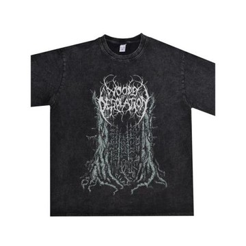 數碼直噴搖滾Woods of Desolation永寂之林樂隊重磅純棉T恤短袖