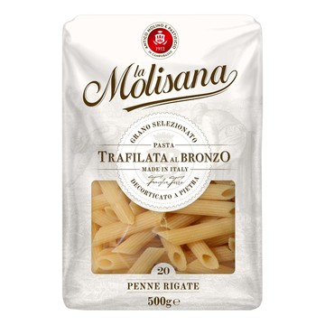 la Molisana 茉莉 石臼碾磨 義大利筆管麵 NO.20  500g  1包